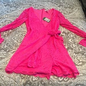 Pink lace Lilly Pulitzer romper